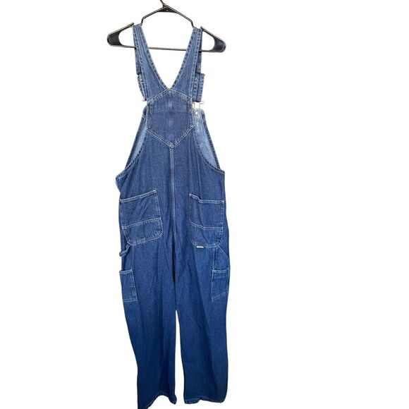 Berne Apparel Jean Bib Overalls Mens 38x32 Denim Cotton Carpenter Workwear - Picture 2 of 12